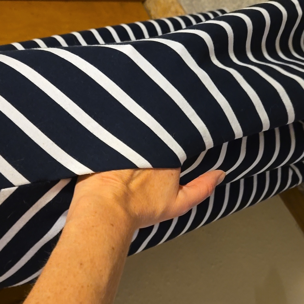 Banana Republic Stripe Sleeveless Handkerchief-Hem Dress with Pockets, Size 12 - Picture 7 of 10